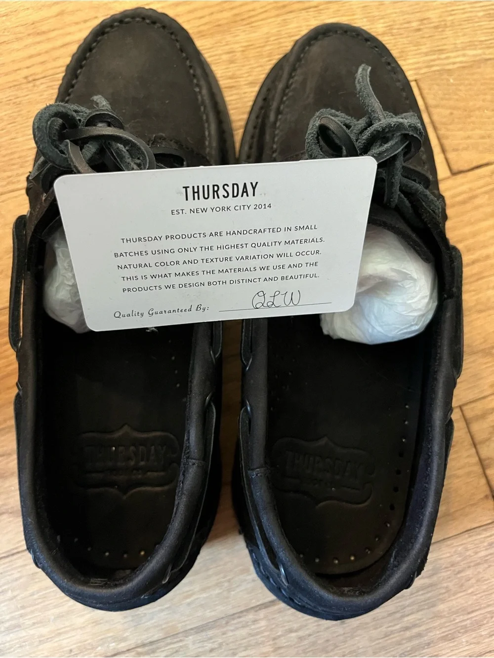 Men's Black Matte Leather Loafer Boat Shoes